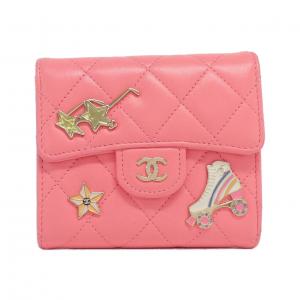 CHANEL trifold long wallet