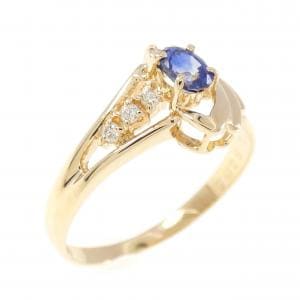 K18YG サファイヤ リング 0.25CT