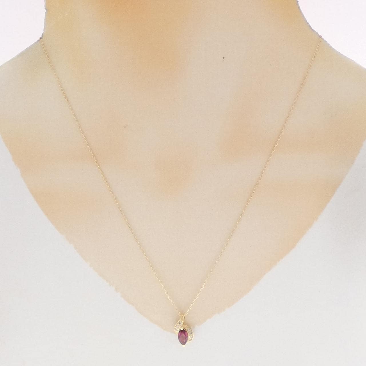 K18YG ガーネット ネックレス 0.80CT