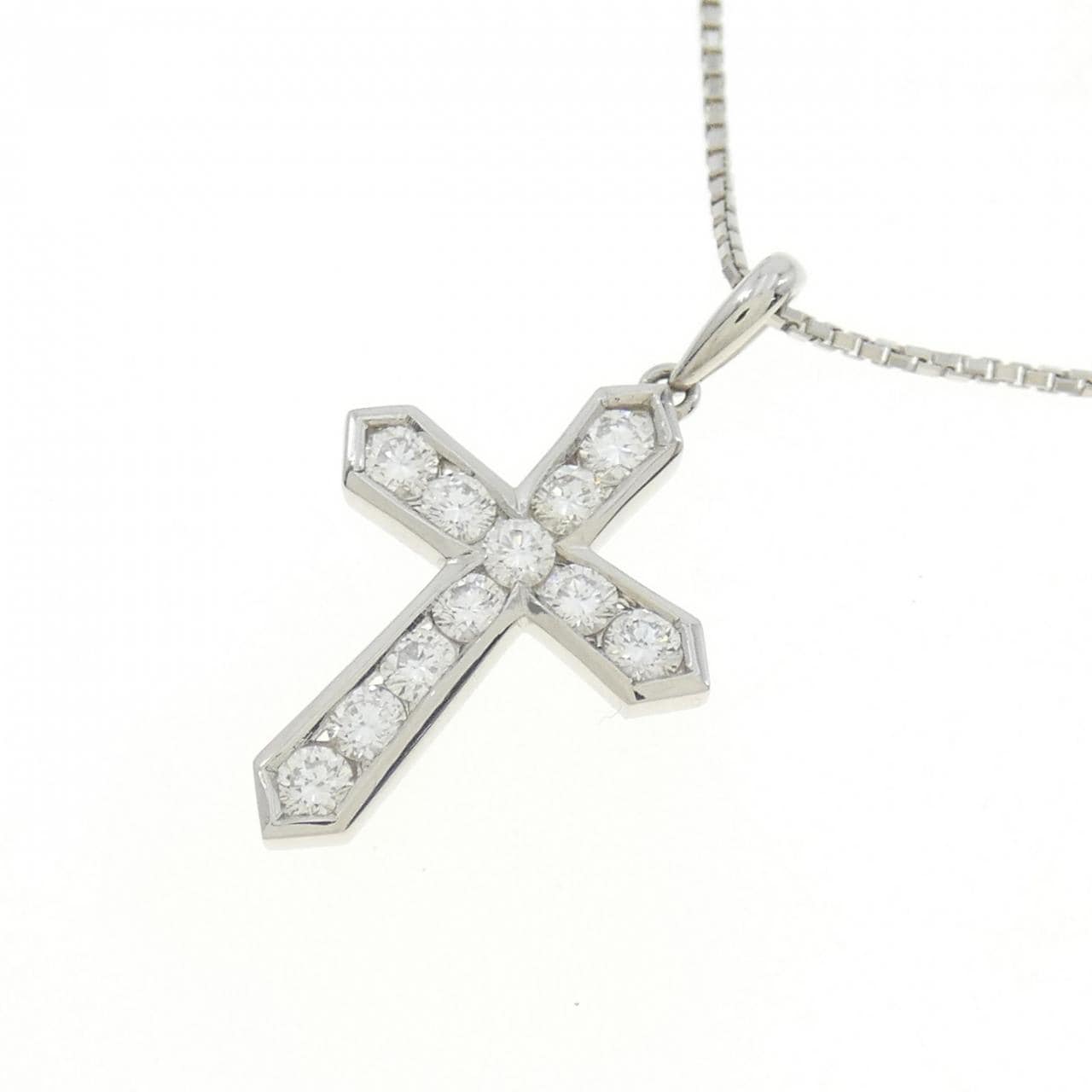 PT クロス ダイヤモンド ネックレス 0.53CT