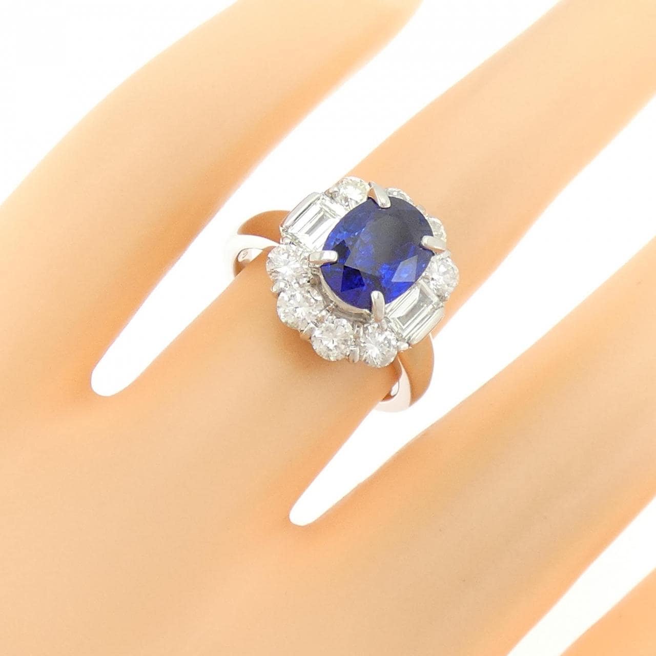 PT900蓝宝石戒指2.21CT