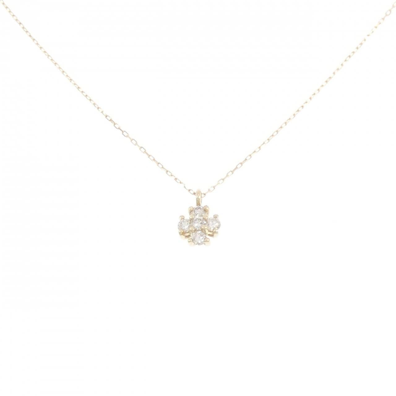 【新品】K10YG ダイヤモンド ネックレス 0.10CT