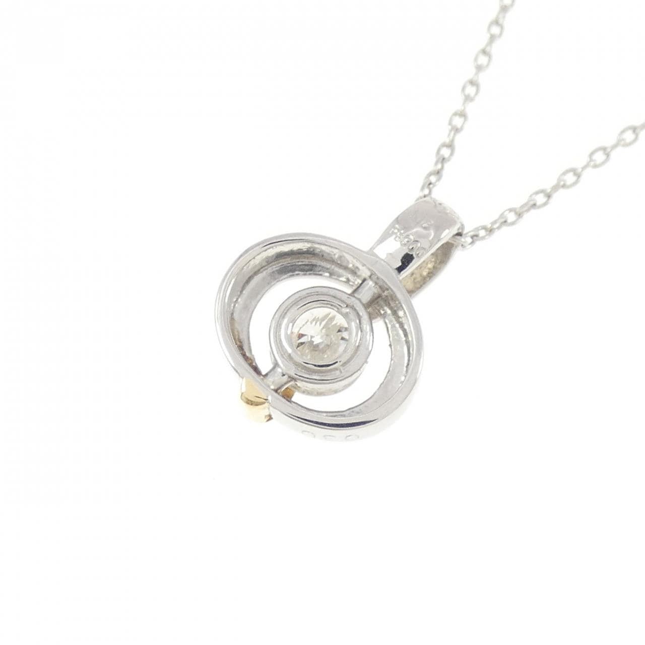 PT900/K18YG/PT850 ダイヤモンド ネックレス 0.30CT