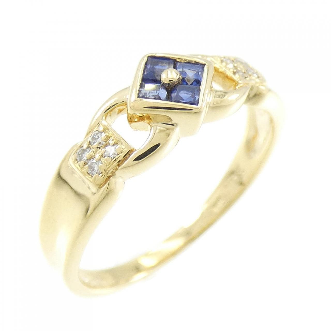 K18YG サファイヤ リング 0.16CT