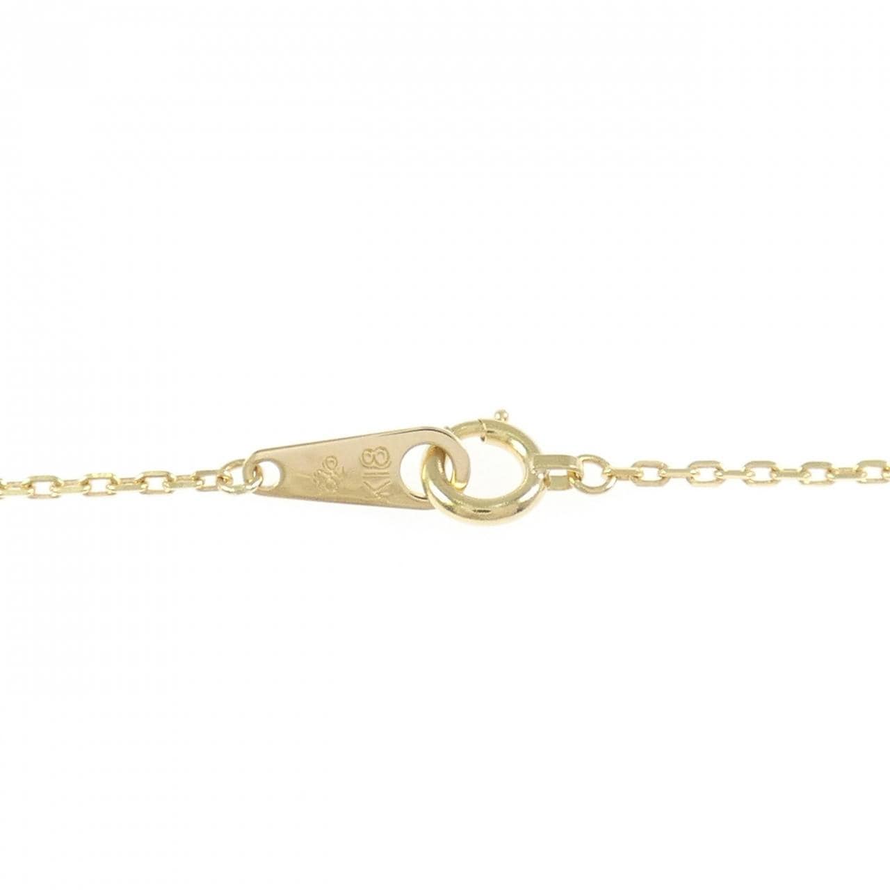 K18YG フラワー ダイヤモンド ネックレス 0.50CT