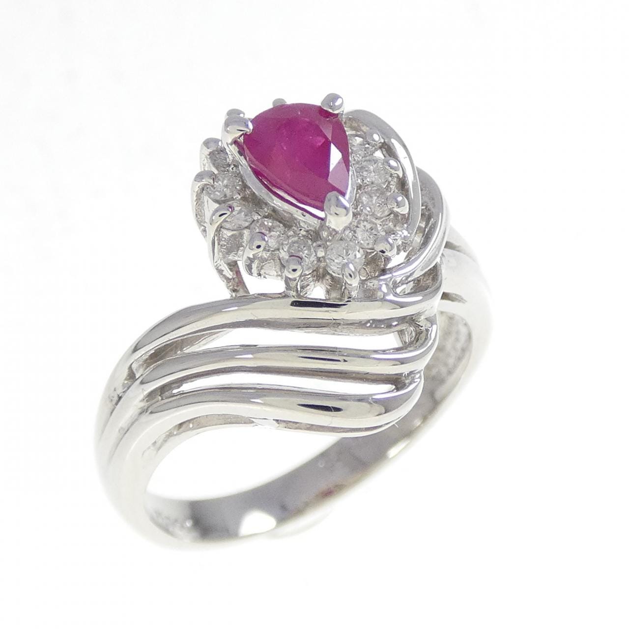 PT900 ルビー リング 0.35CT