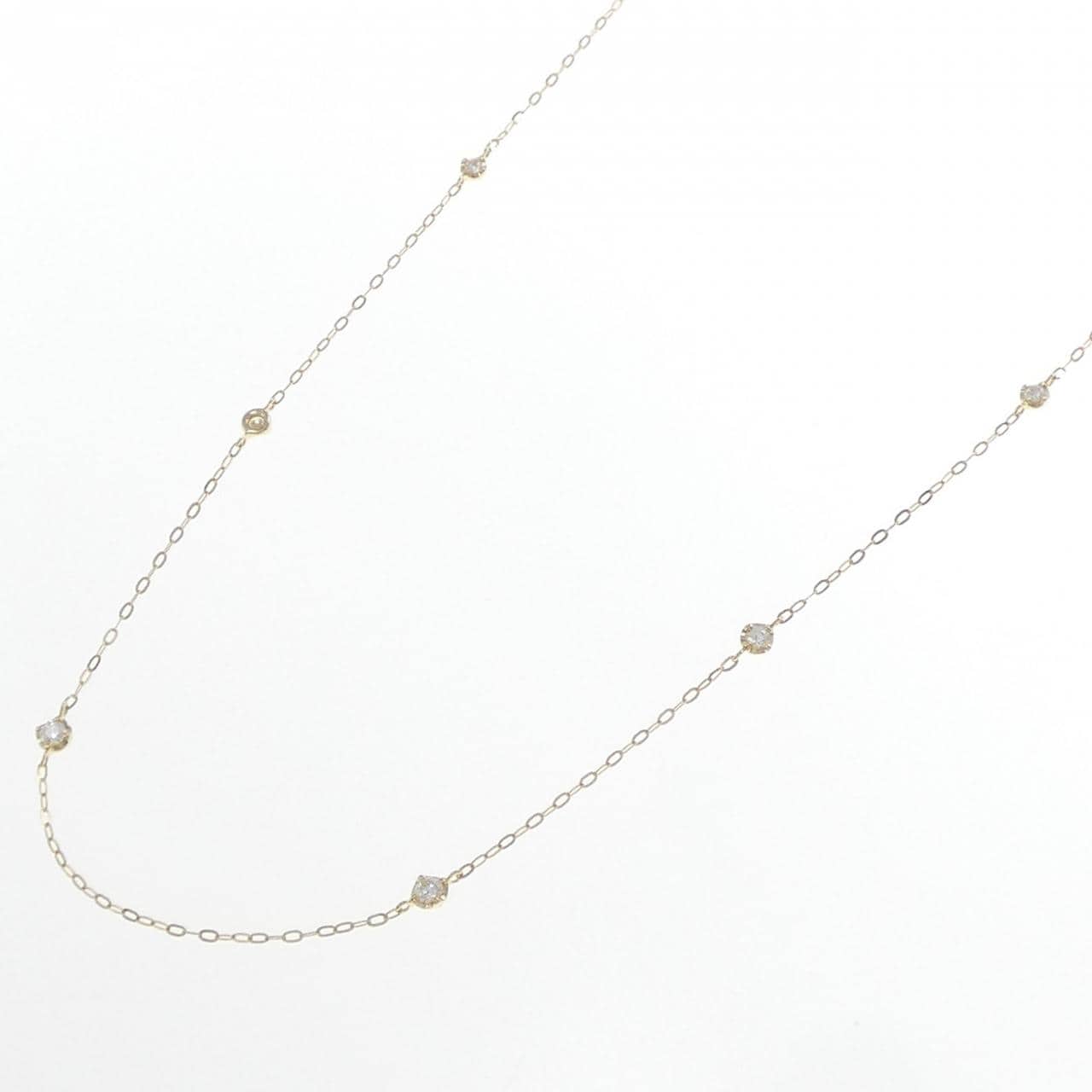 K18YG ダイヤモンド ネックレス 0.14CT