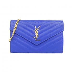 サンローラン 377828 BOW01 チェーンウォレット