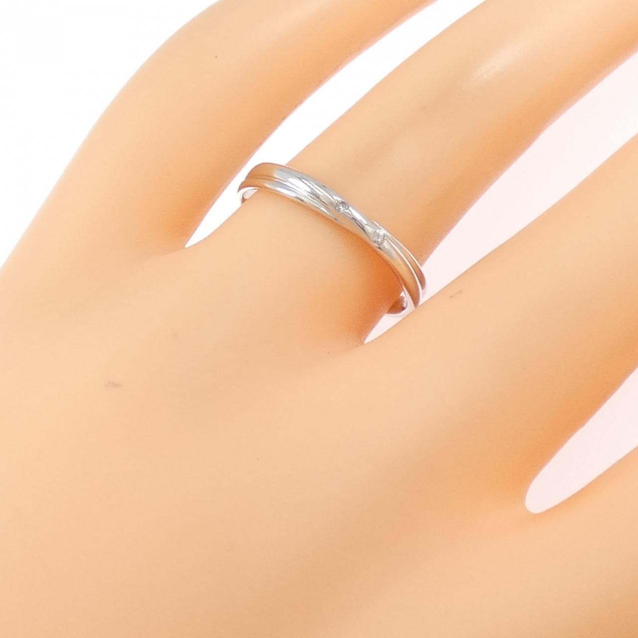 K18WG ダイヤモンド リング 0.01CT