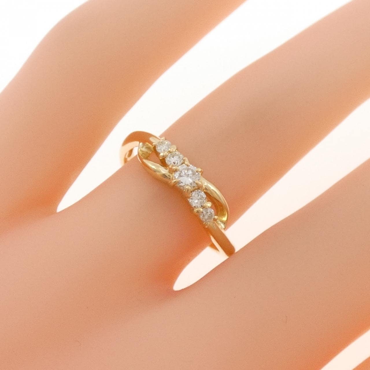 K18YG ダイヤモンド リング 0.20CT