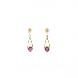 K18YG ルビー ピアス 0.41CT