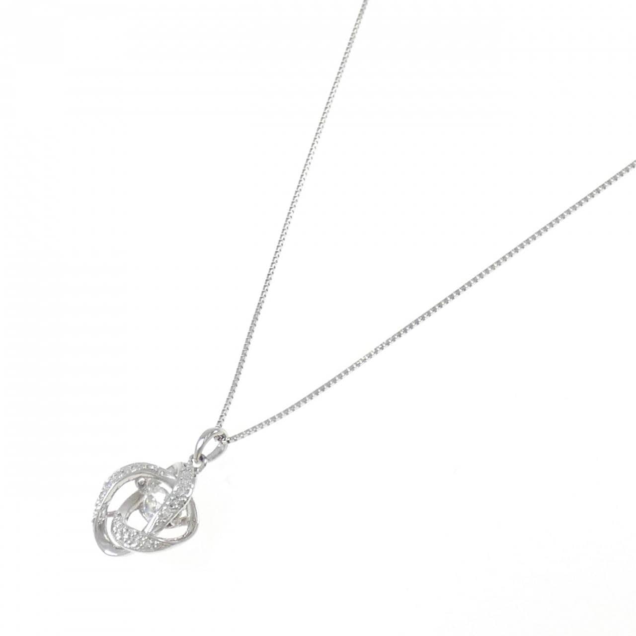 [BRAND NEW] PT Diamond Necklace 0.364CT F SI2 Good