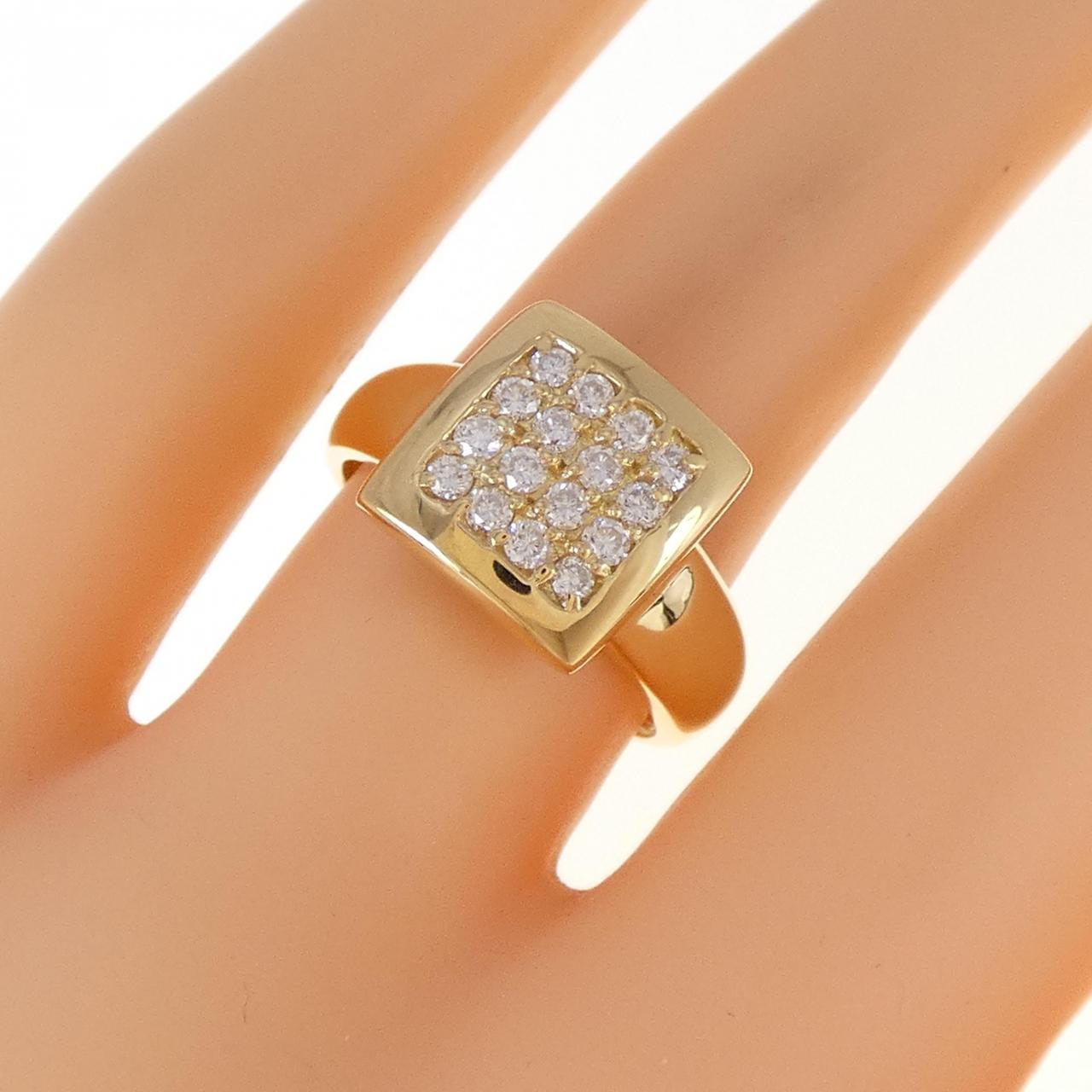 K18YG ダイヤモンド リング 0.39CT