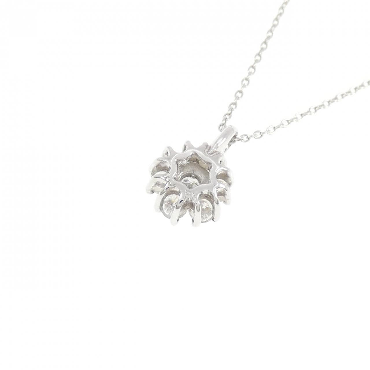 PT/PT850 フラワー ダイヤモンド ネックレス 0.50CT