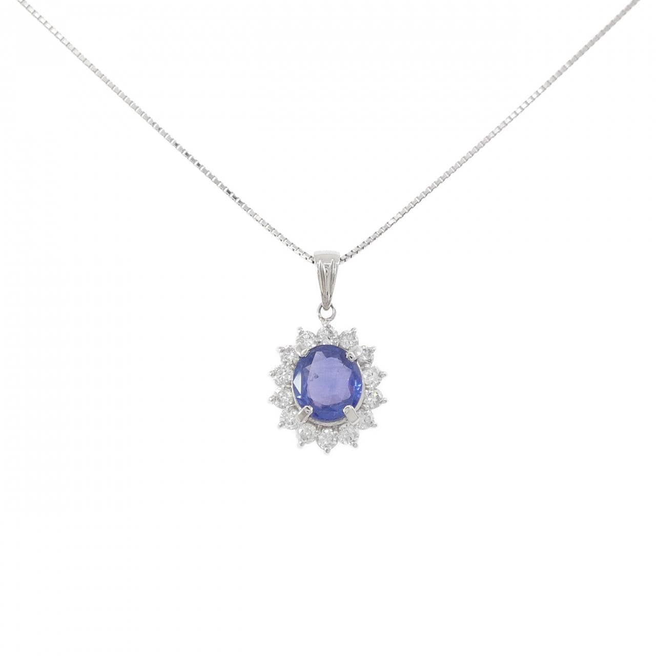 PT900/PT850 非加熱 サファイヤ ネックレス 2.11CT
