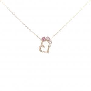 K10PG ハート トルマリン ネックレス