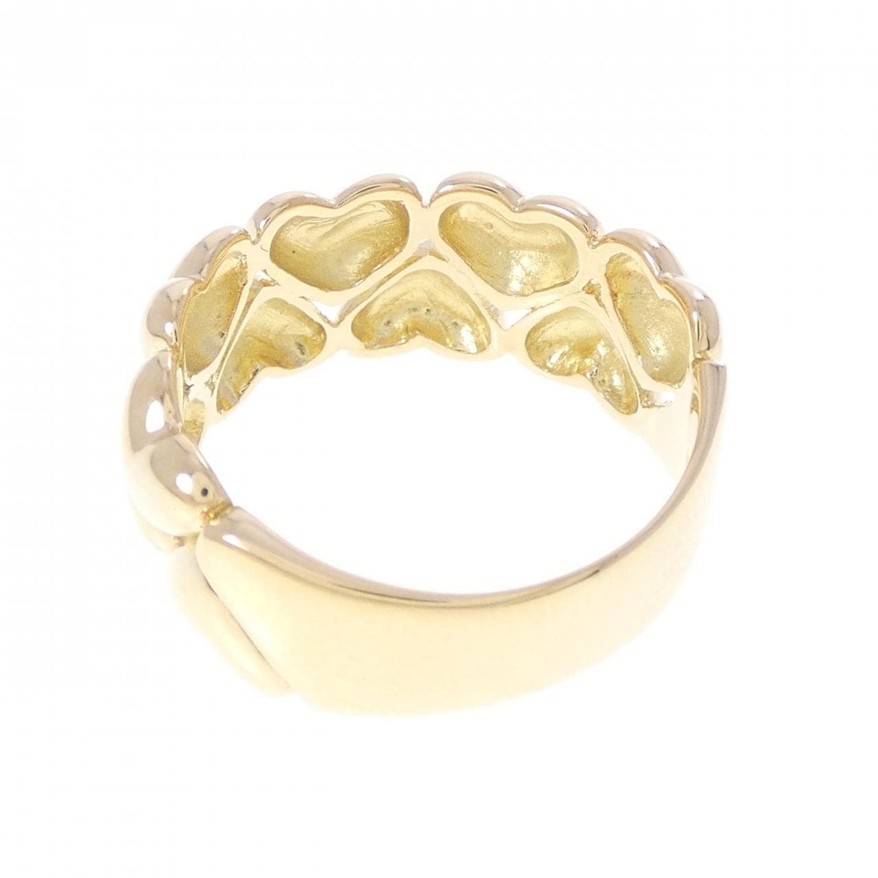 K18YG ハート リング