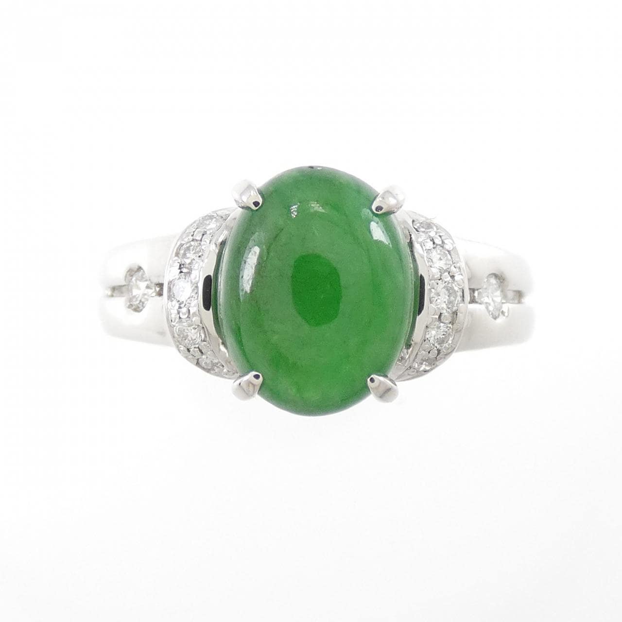 PT900 ヒスイ リング 2.09CT