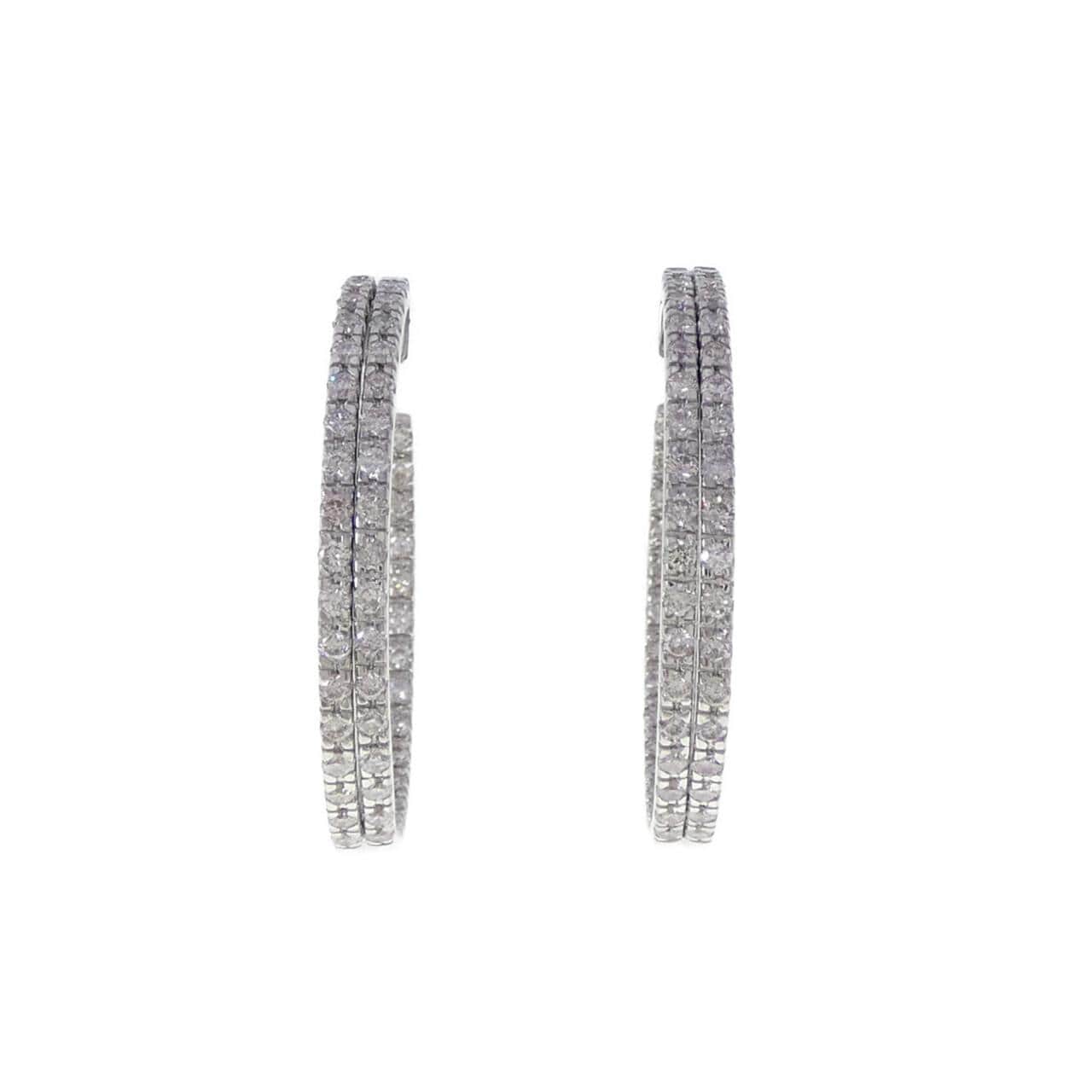 K18WG Diamond earrings