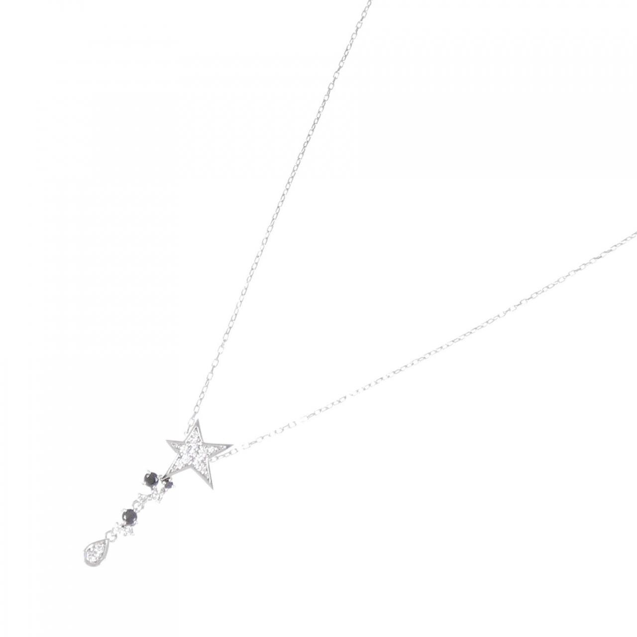 K18WG スター ダイヤモンド ネックレス 0.20CT