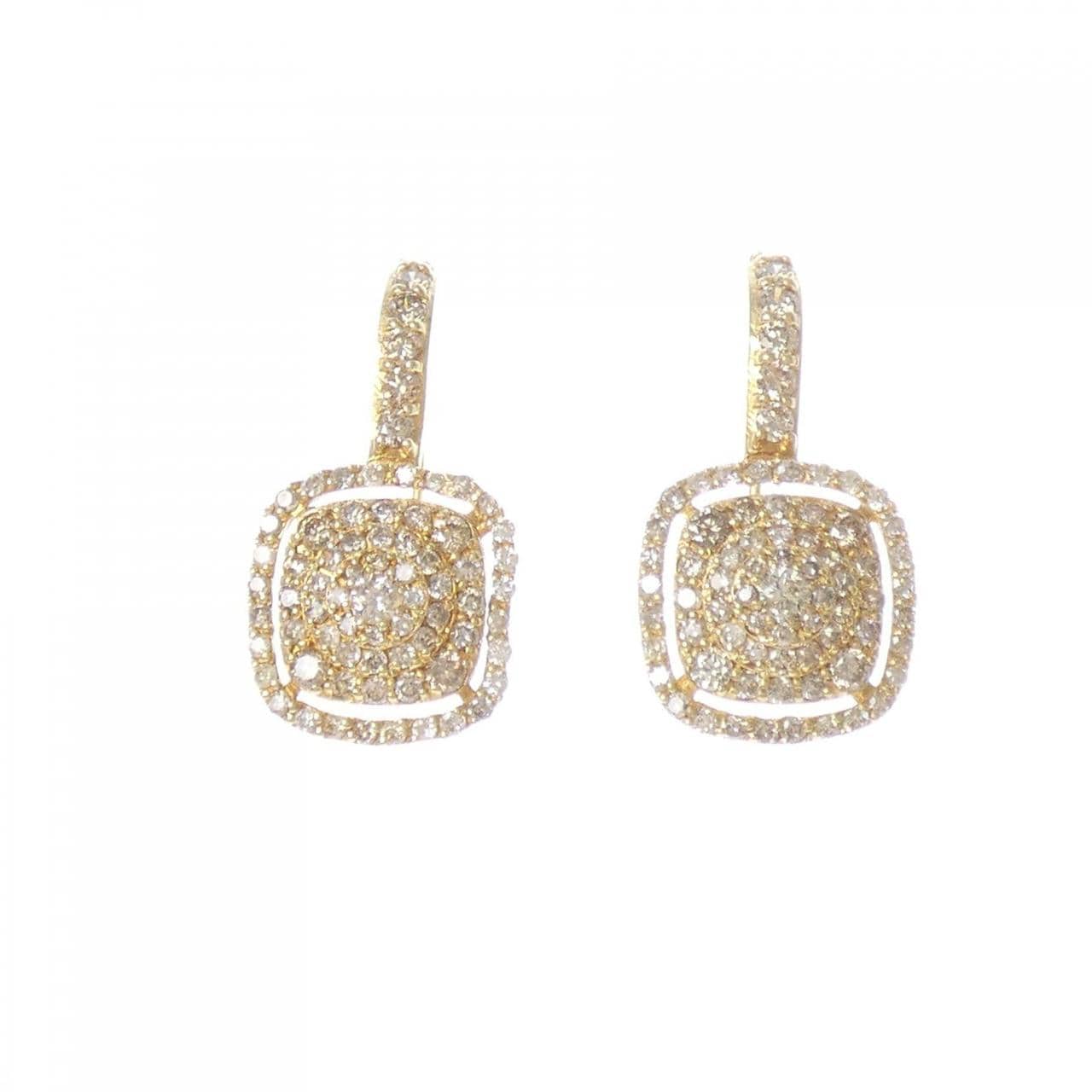 K18YG ダイヤモンド ピアス 0.80CT