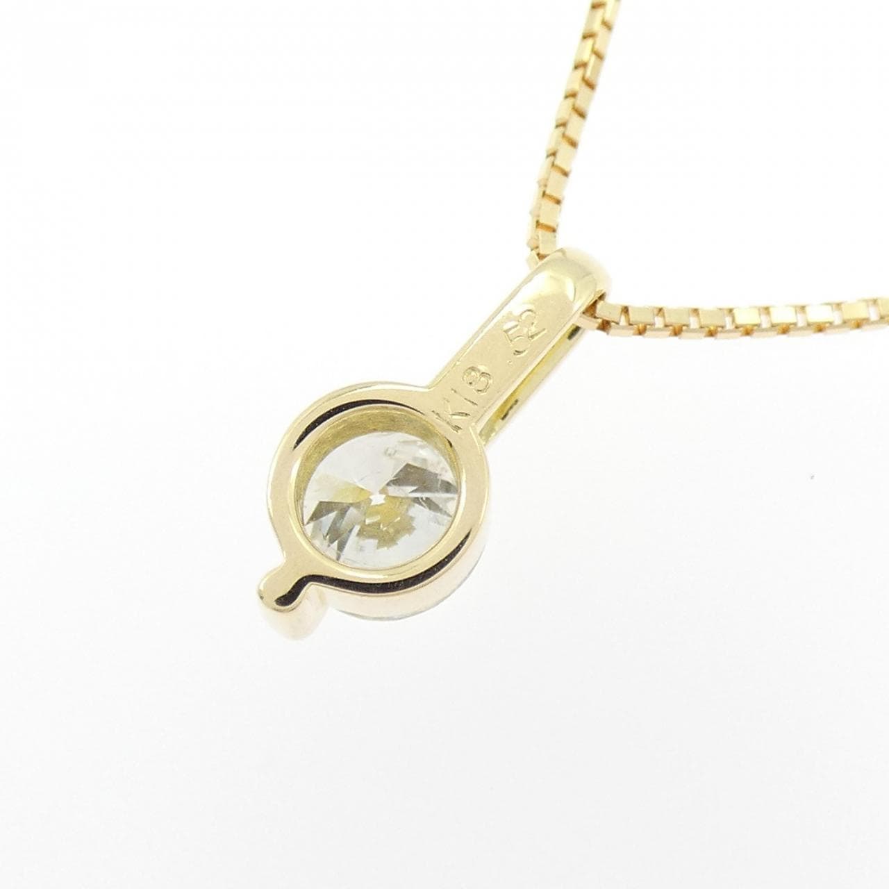 K18YG ソリティア ダイヤモンド ネックレス 0.52CT
