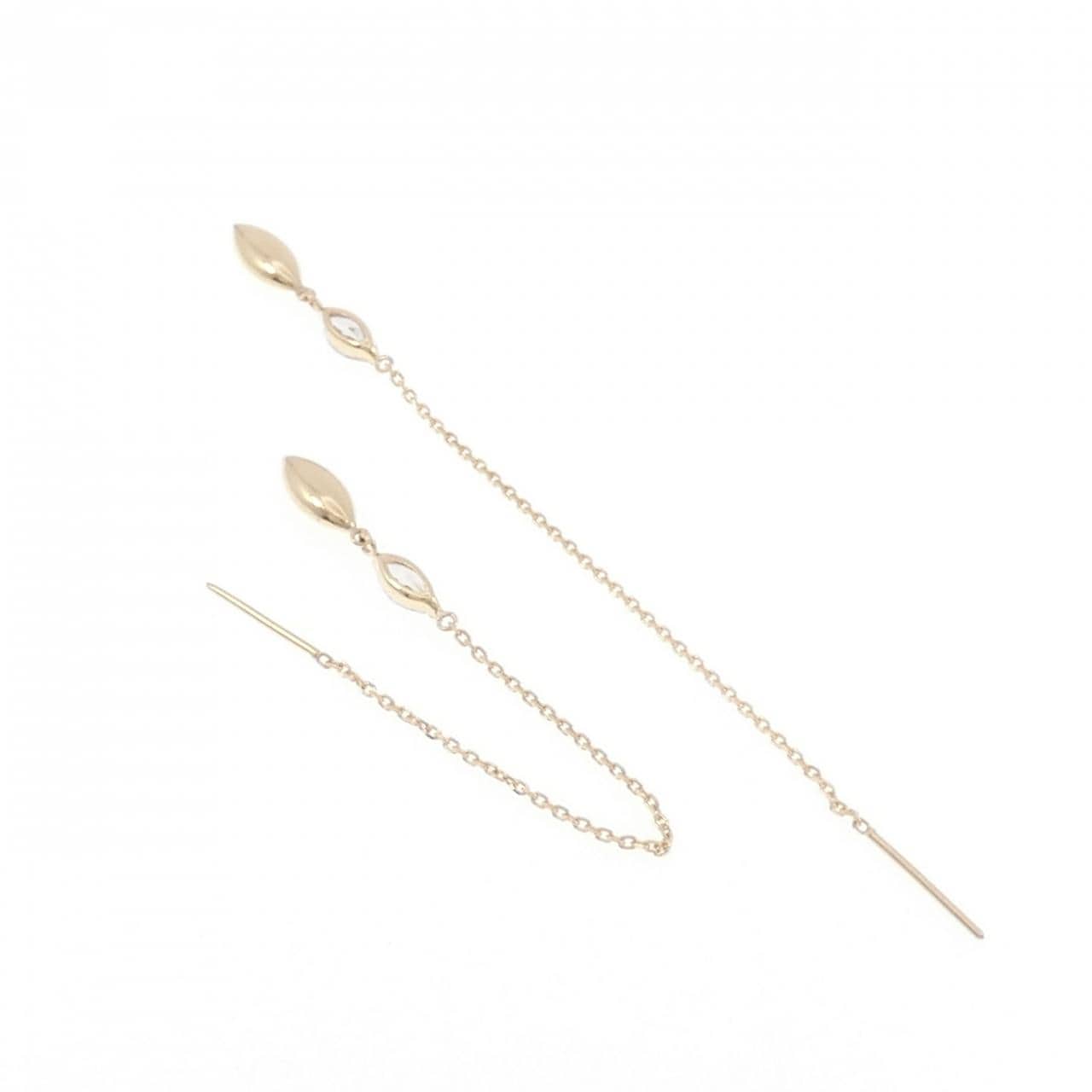 K10YG キュービック ピアス