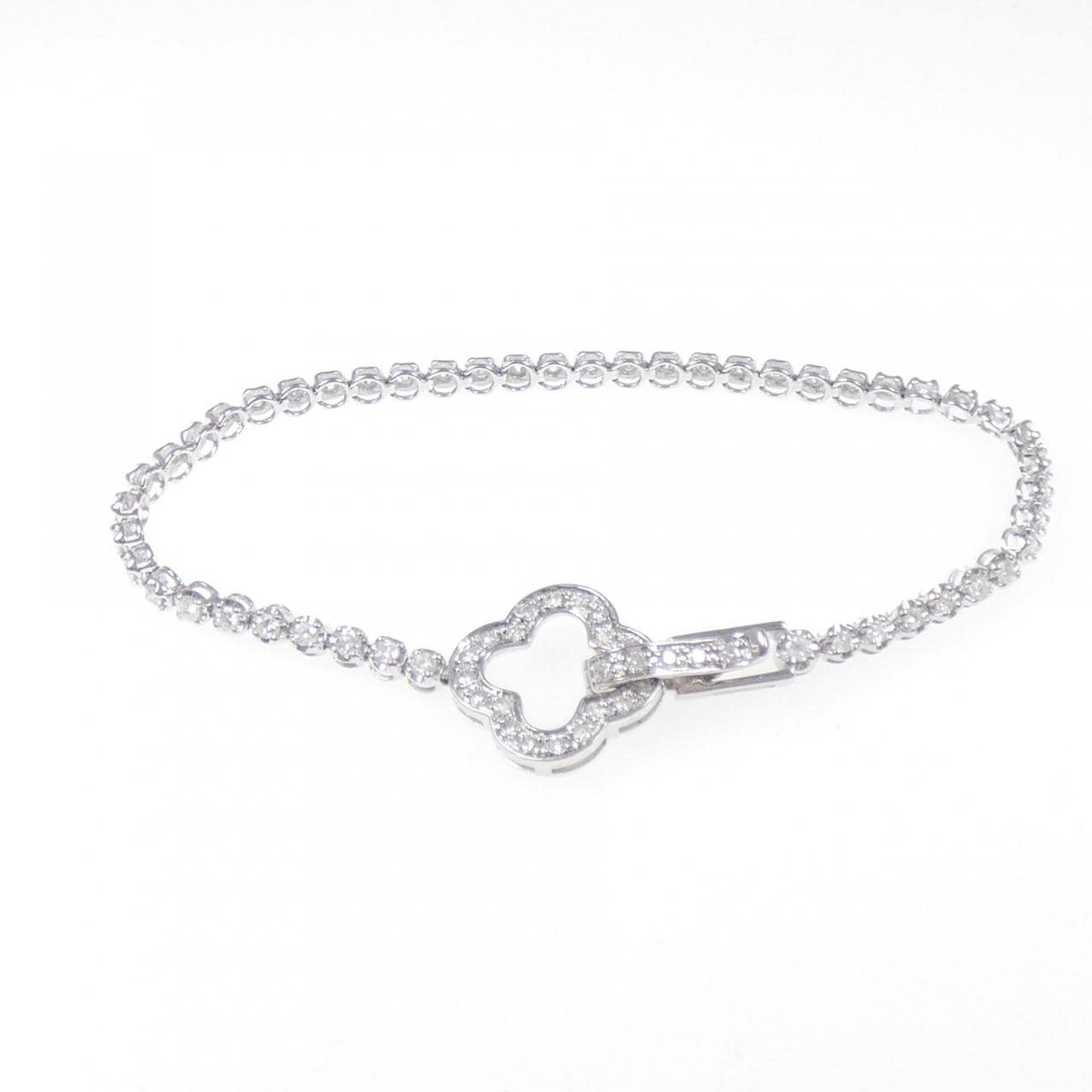 K18WG ダイヤモンド ブレスレット 1.00CT