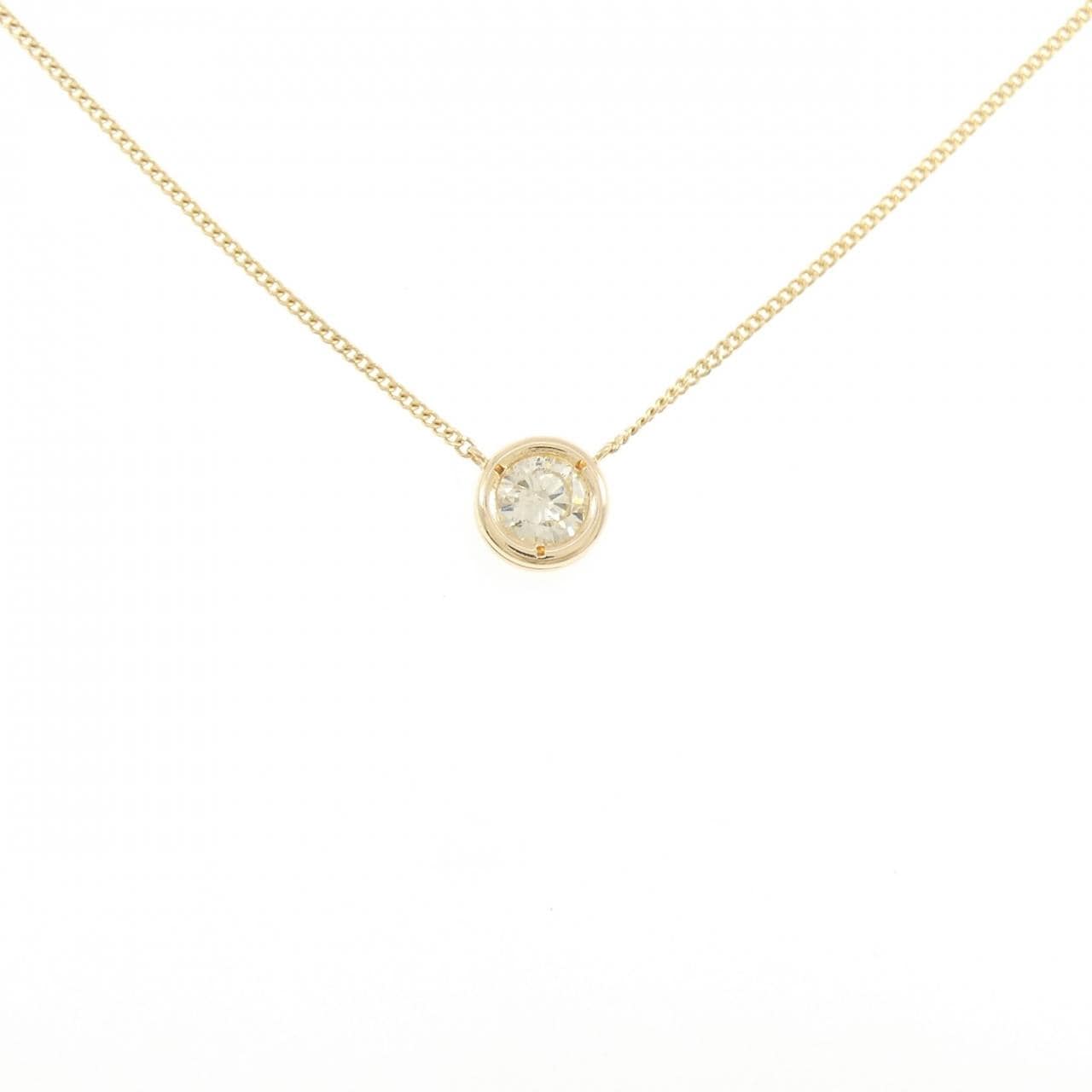 750YG ソリティア ダイヤモンド ネックレス 0.41CT