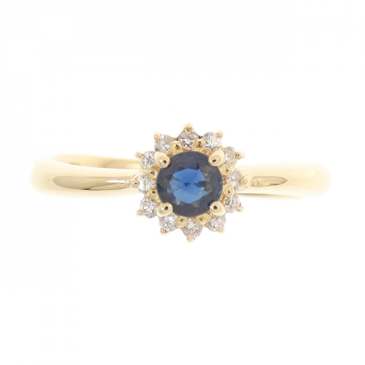 K18YG サファイヤ リング 0.22CT