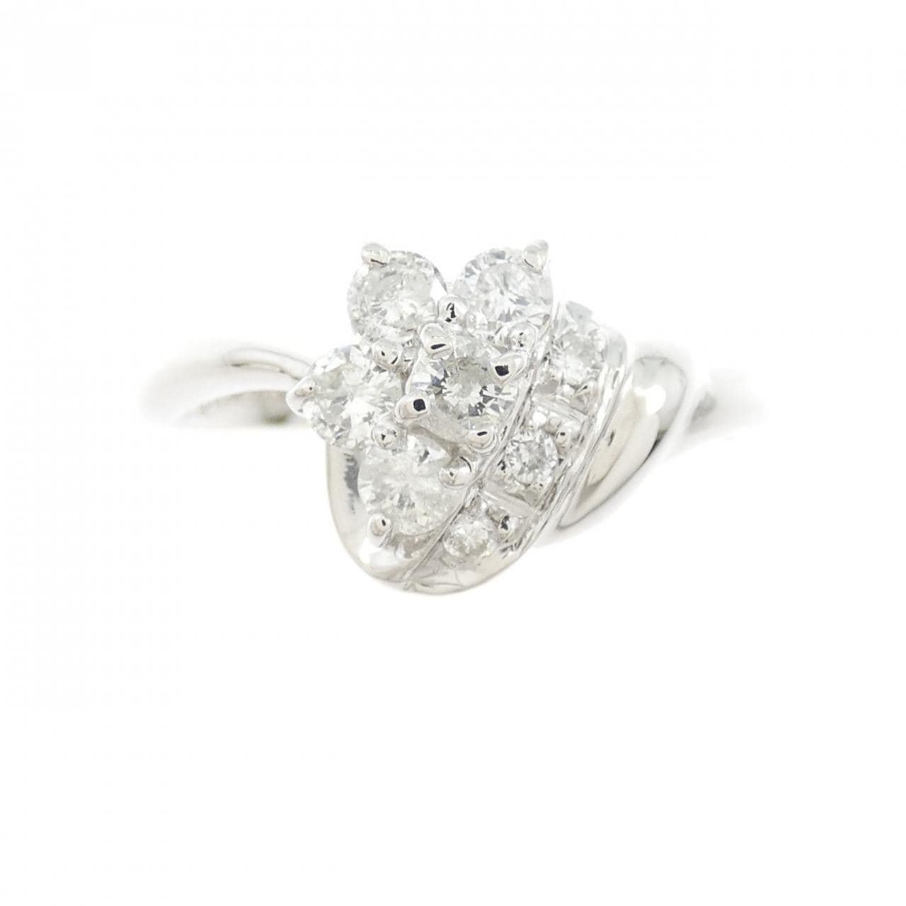 PT850 フラワー ダイヤモンド リング 0.33CT