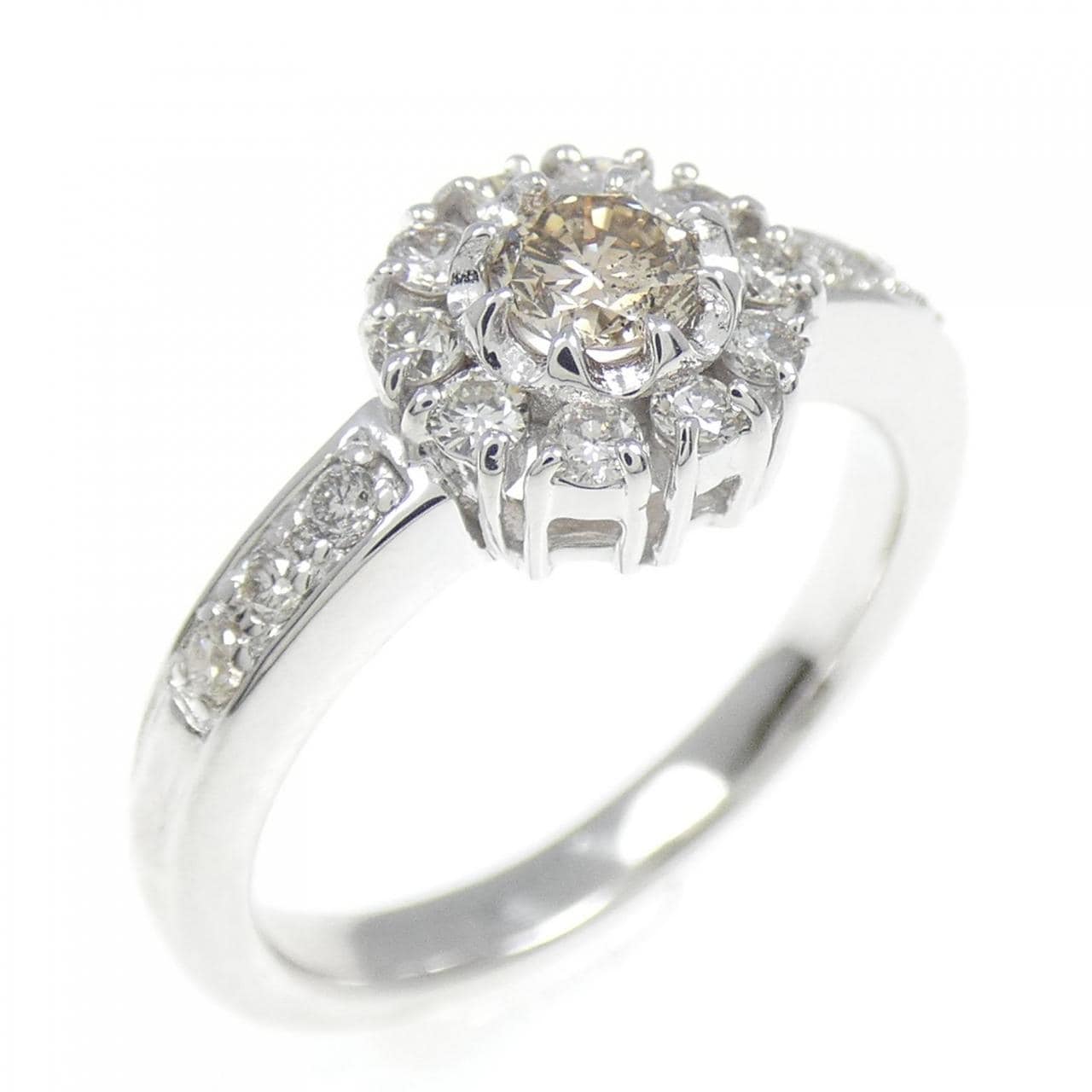 K14WG ダイヤモンド リング 0.40CT