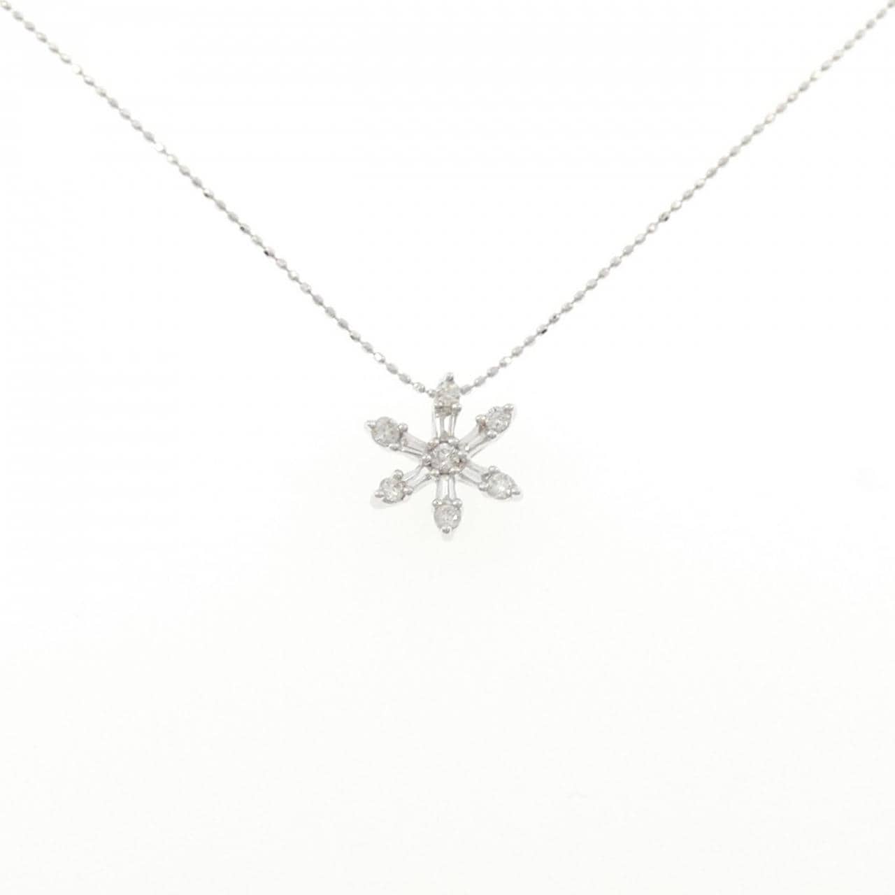 K18WG ダイヤモンド ネックレス 0.30CT