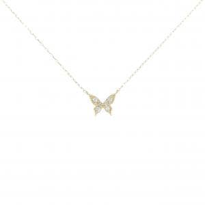 【新品】K18YG バタフライ ダイヤモンド ネックレス 0.05CT