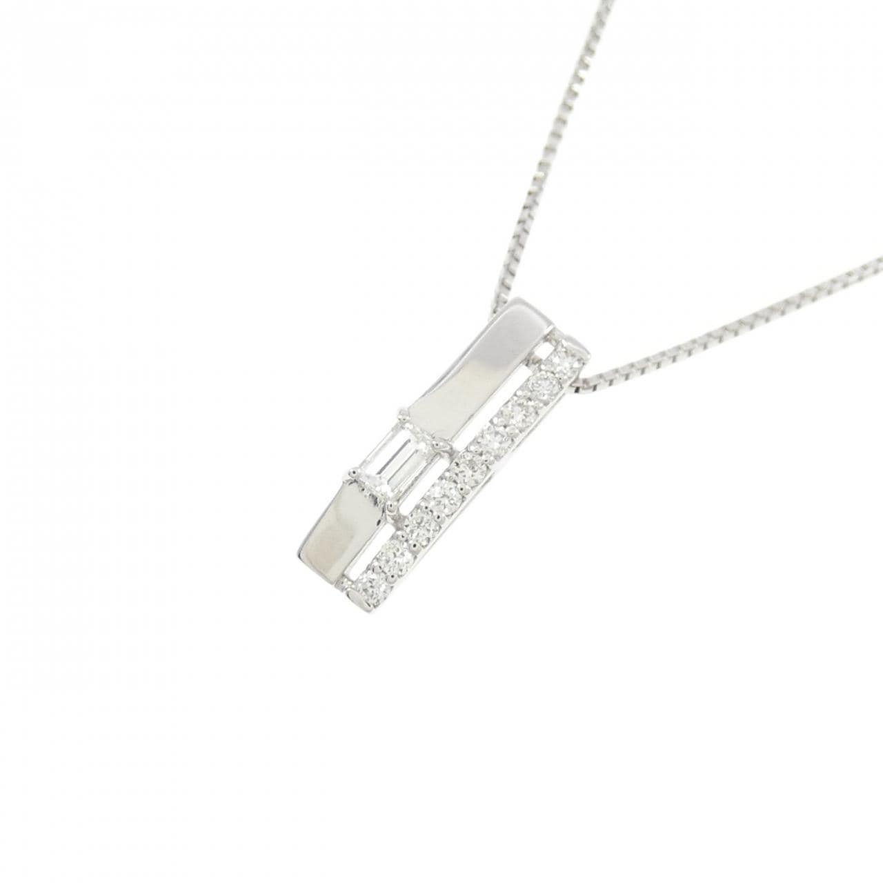 【新品】PT900/PT850 ダイヤモンド ネックレス 0.12CT