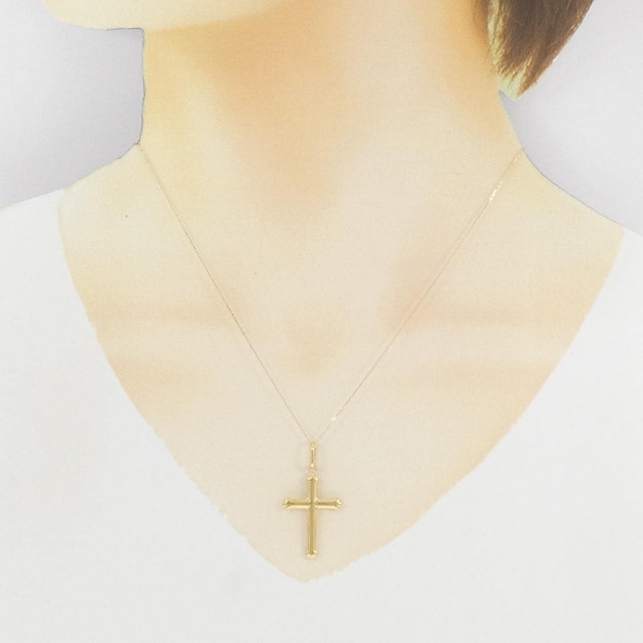 [BRAND NEW] K18YG cross necklace