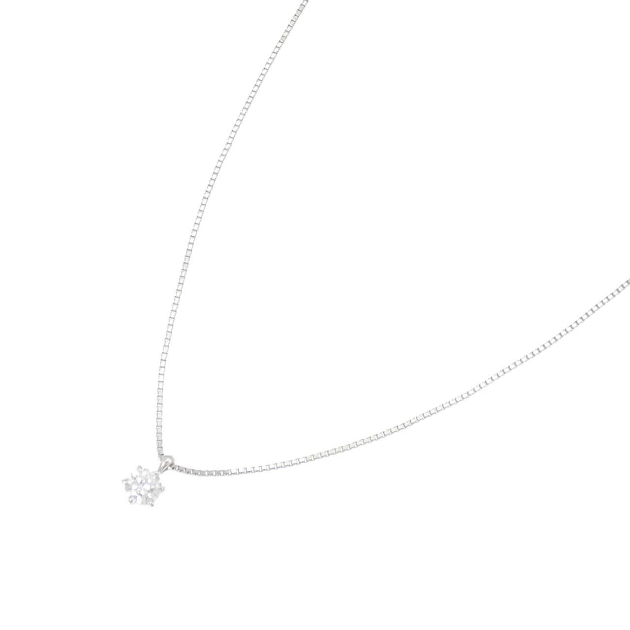 PT ソリティア ダイヤモンド ネックレス 0.406CT