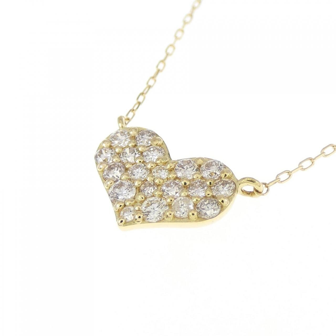 [BRAND NEW] K18YG Heart Diamond Necklace 0.20CT
