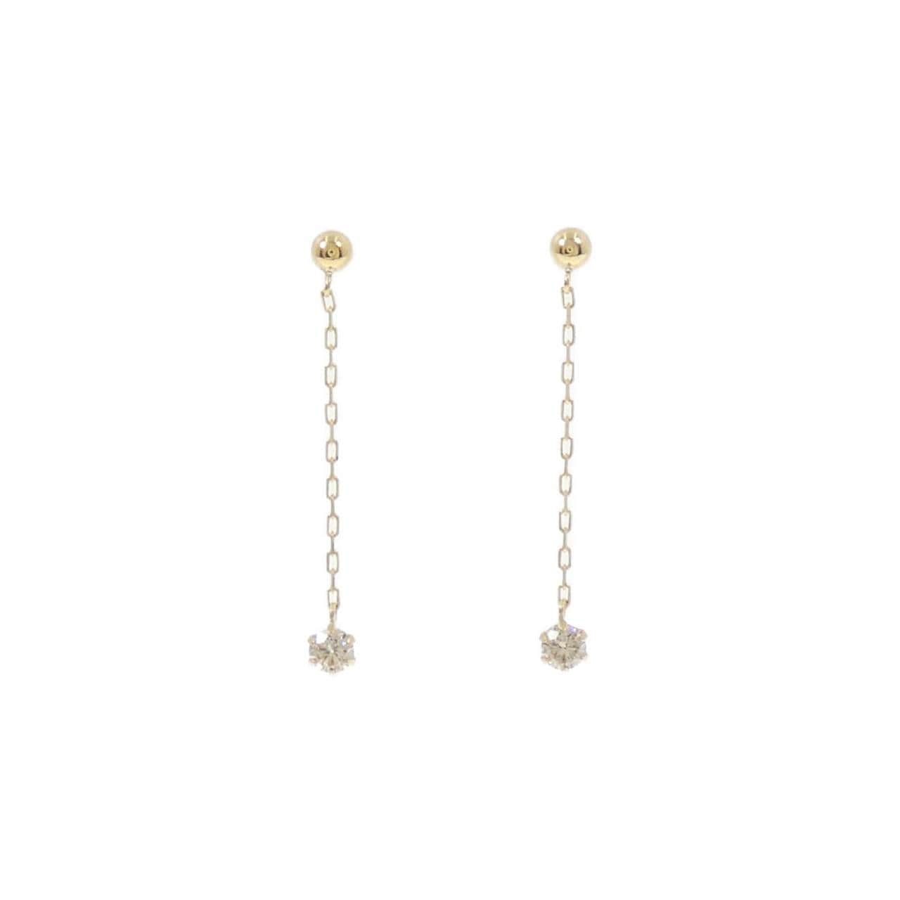 【新品】K18YG ダイヤモンド ピアス 0.15CT