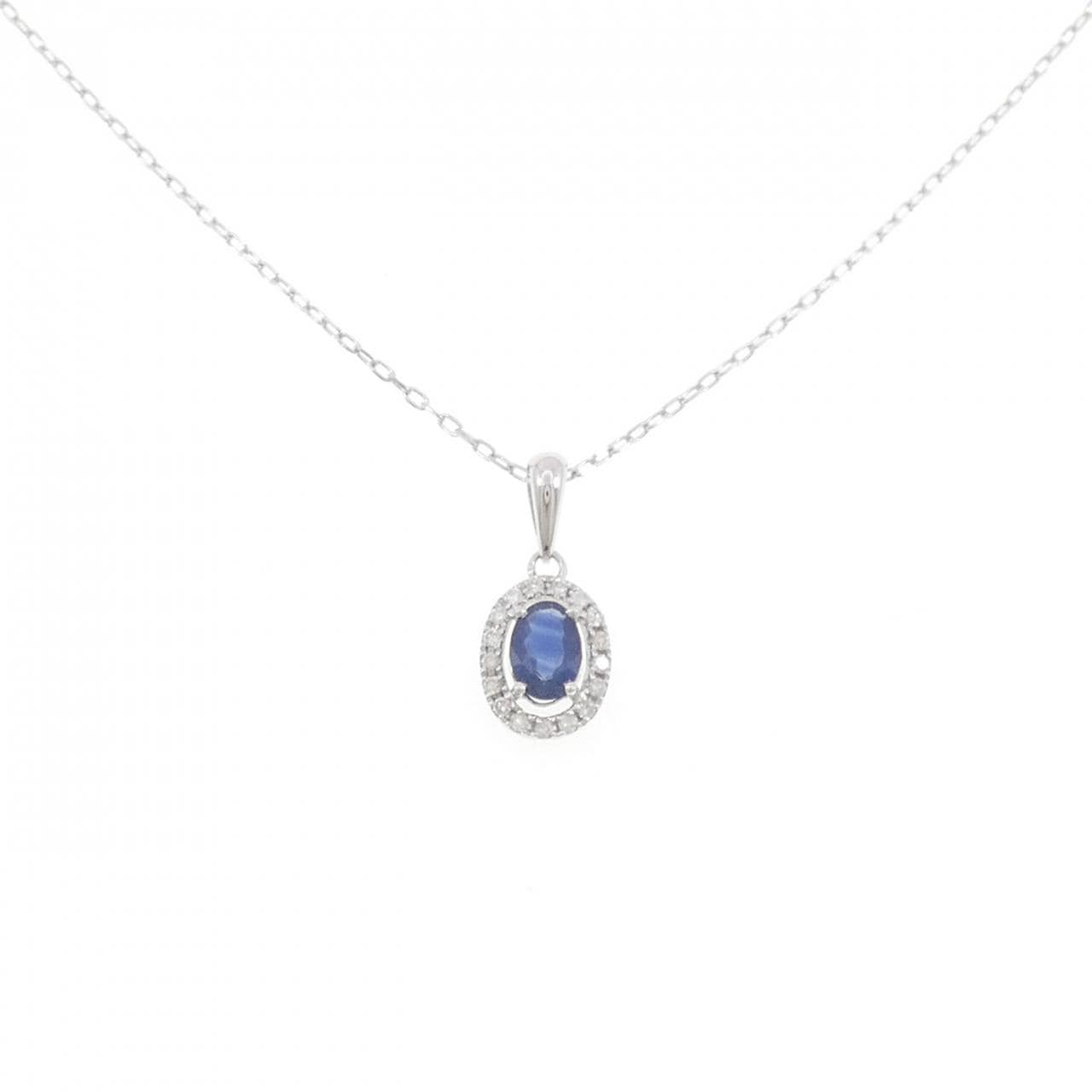 K18WG サファイヤ ネックレス 0.45CT