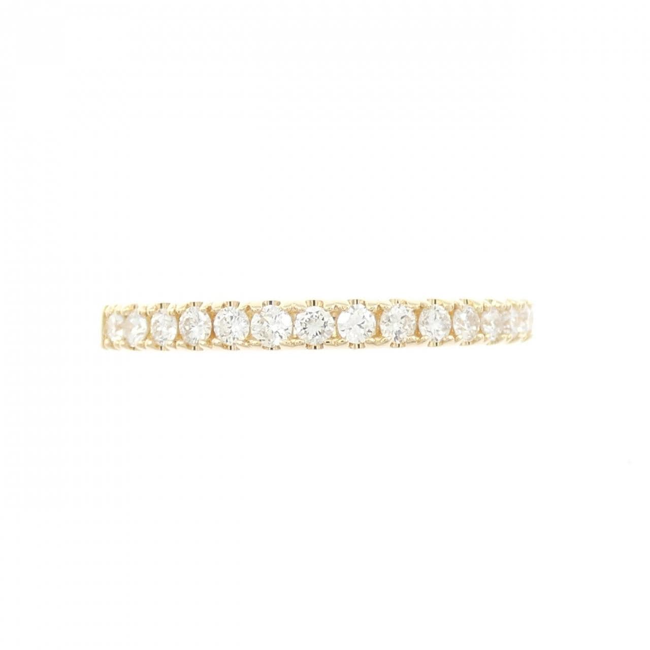 【リメイク】K18YG ハーフエタニティ ダイヤモンド リング 0.32CT