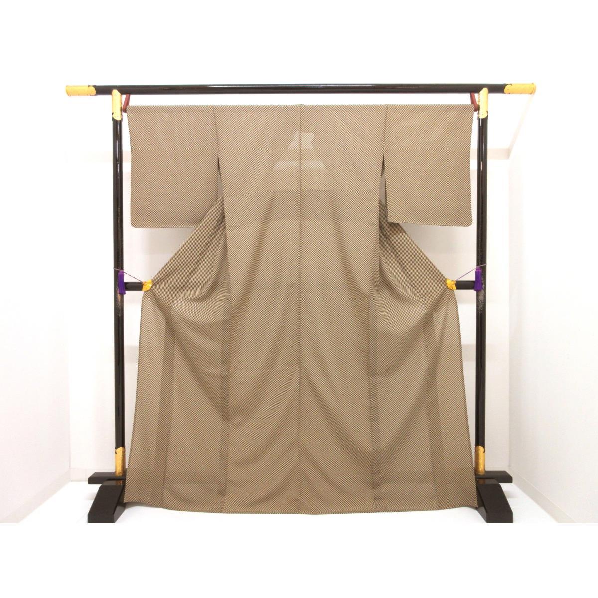 【新品】単衣　駒絽小紋