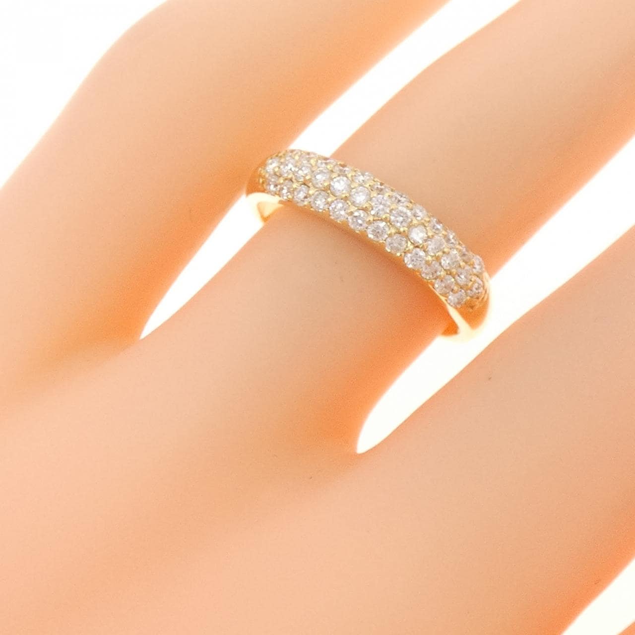 K18YG パヴェ ダイヤモンド リング 0.41CT