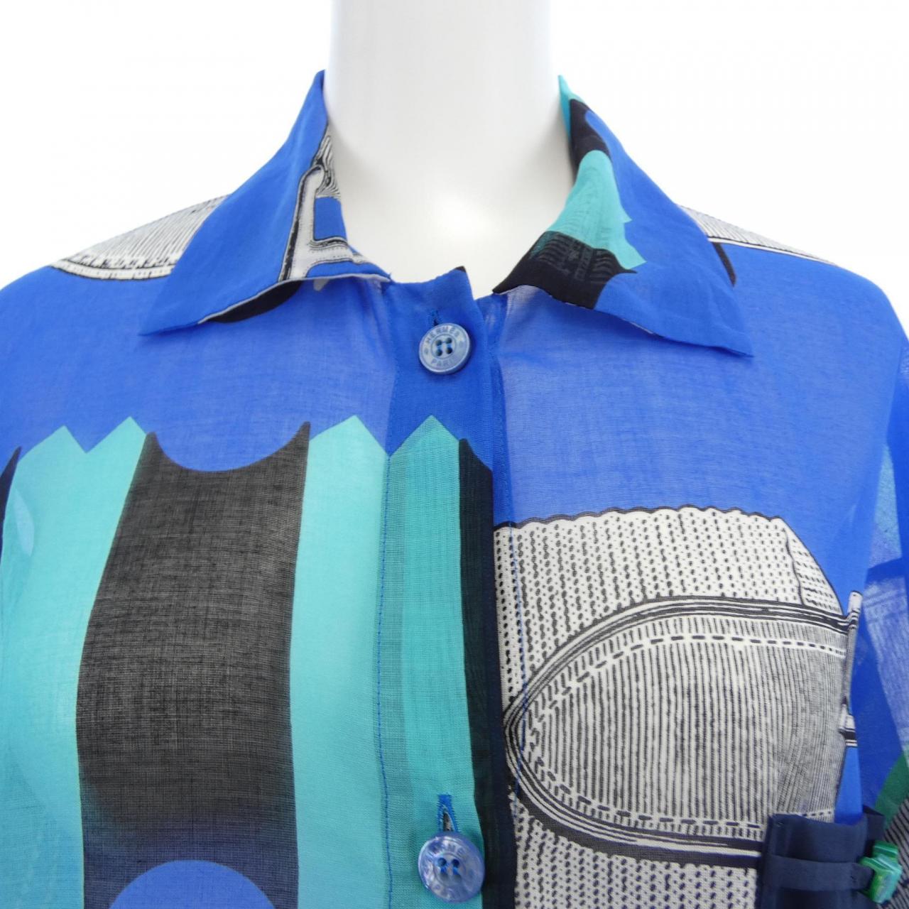 エルメス HERMES ビーチシャツ BRIDE A BLOC 6E3618DD S/Sシャツ