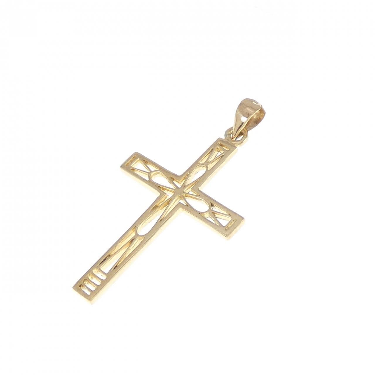 K18YG cross pendant