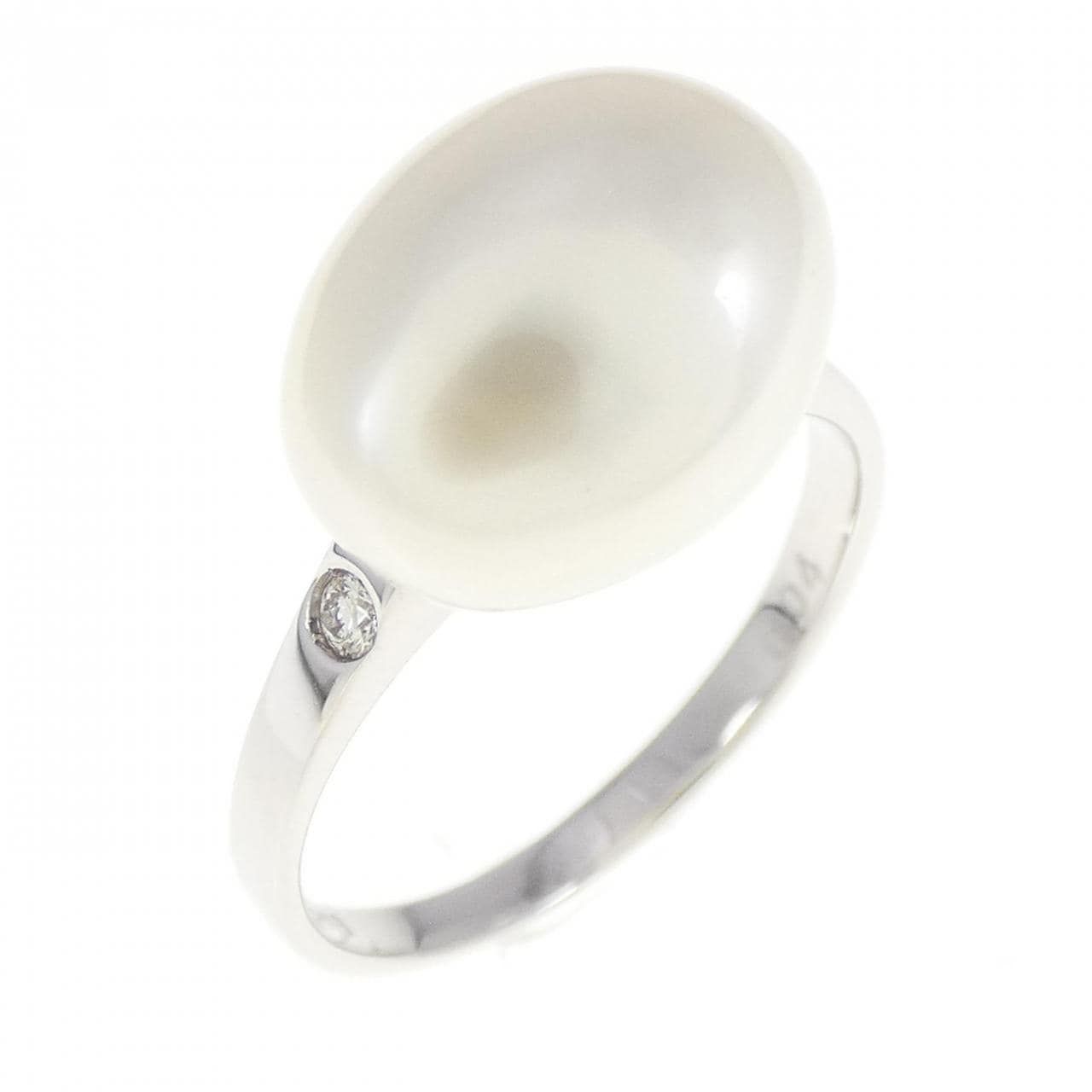 K18WG White Butterfly Pearl ring