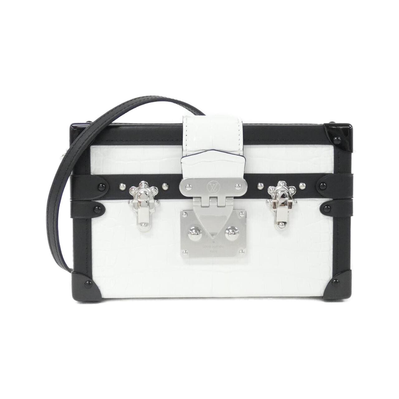 LOUIS VUITTON Exotic Leather Petite Malle N92117 Shoulder Bag