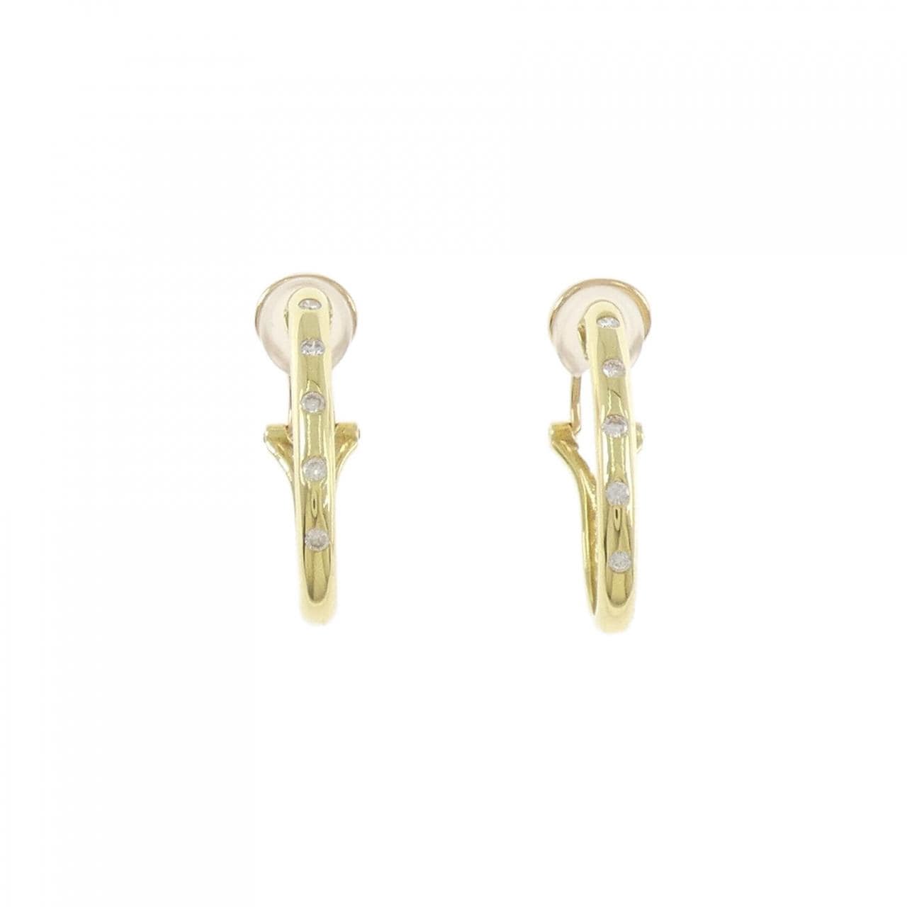 K18YG鑽石耳環/耳夹0.20CT
