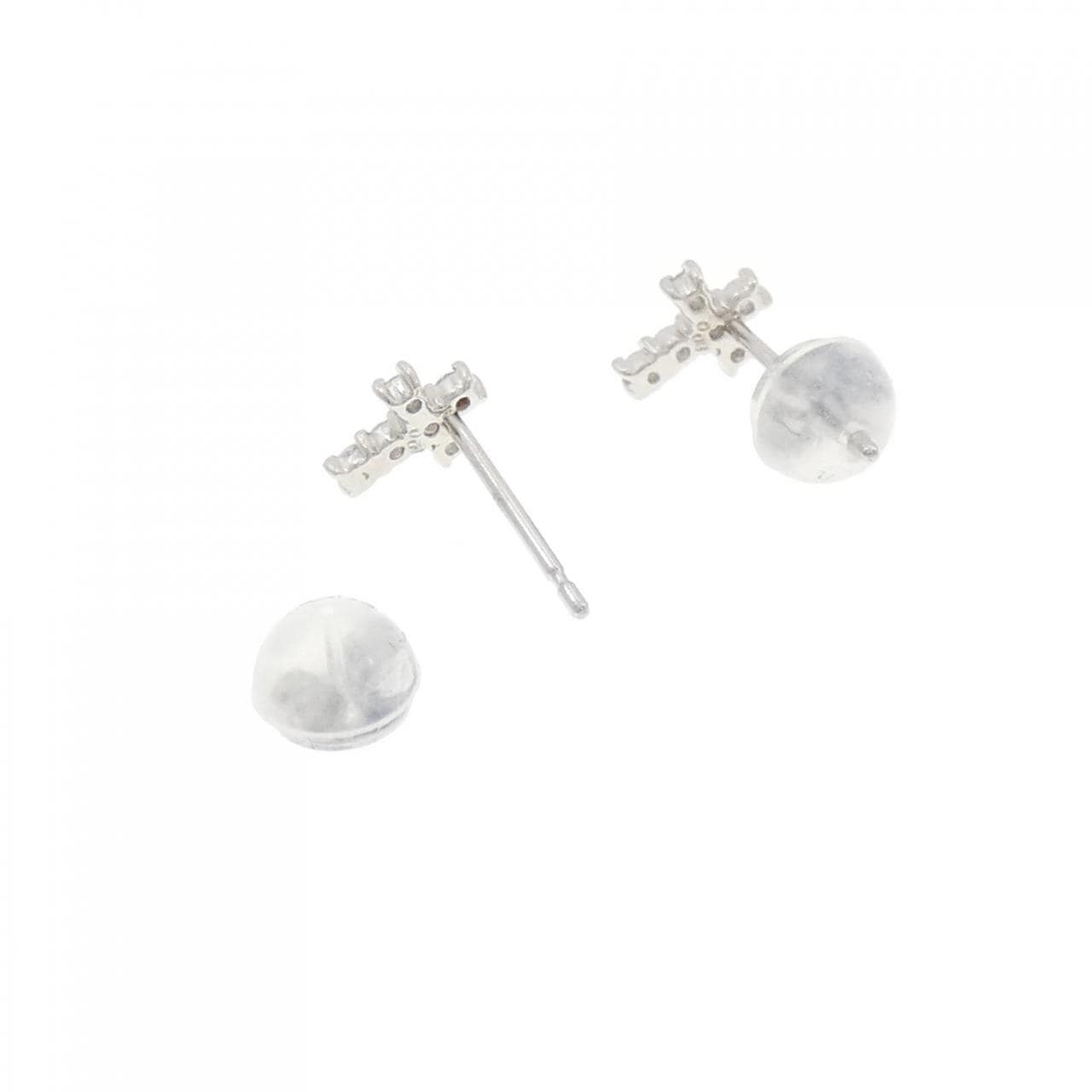 PT/PT900 Cross Diamond Earrings 0.12CT