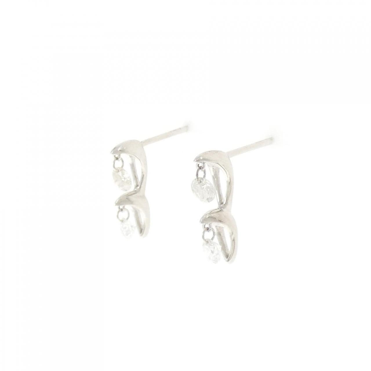 K18WG/K14WG ダイヤモンド ピアス 0.54CT